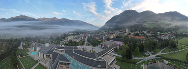 Photovoltaik-Anlage Alpentherme Gastein Drohnenaufnahme | © Alpentherme Gastein