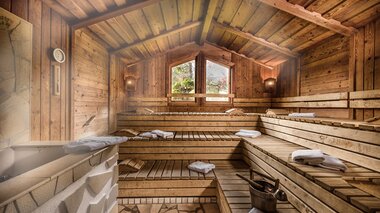 Hotel Palace Sauna in stile rustico | © Hotel Palace 