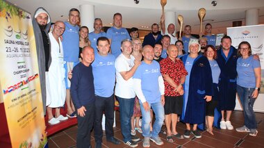 Sauna Herbal Cup Austria 2023 | © Alpentherme Gastein/Szedlarik