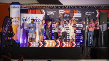 Siegerehrung in der Alpentherme Gastein | ©  adidas TERREX INFINITE TRAILS, Torben Wegerhoff