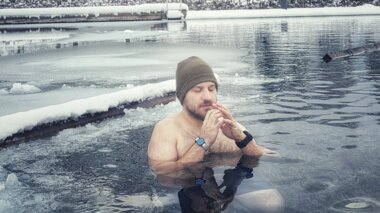 Eisbaden mit Christian Redl | © Alpentherme Gastein