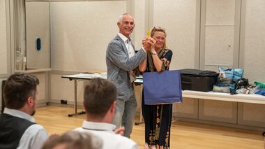 Ganganalyse Vortrag Kirsten Goetz Neumann mit Klaus Lemmerer | © Alpentherme Gastein/Conny Rupp